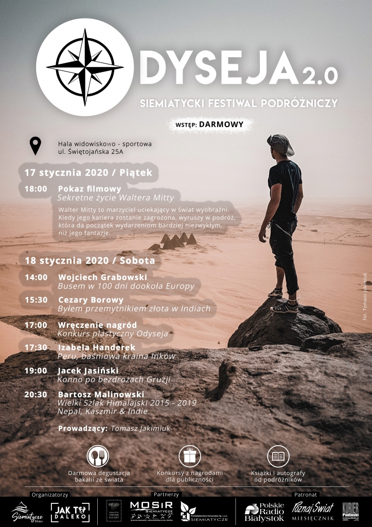  Festiwal Podróżniczy Odyseja 2.0 w Siemiatyczach plakat