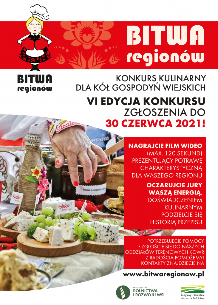 Bitwa regionów  - Konkurs kulinarny dla Kół Gospodyn Wiejskich plakat