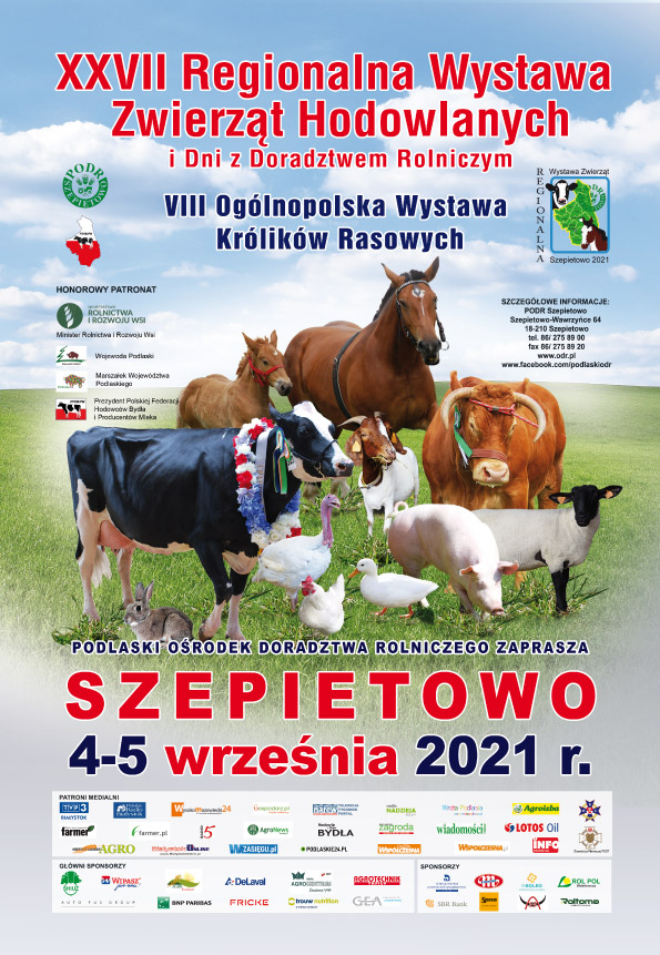 xxvii regionalna wystawa zwierzat hodowlanych w szepietowie plakat