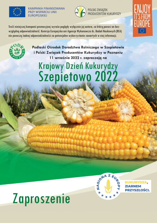 krajowy dzien kukurydzy w podlaskim osrodku doradztwa rolniczego w szepietowie  plakat 1