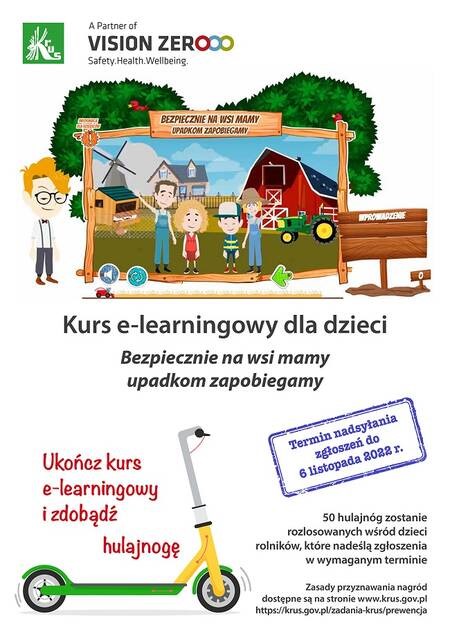 konkurs e learningowy pt bezpiecznie na wsi plakat
